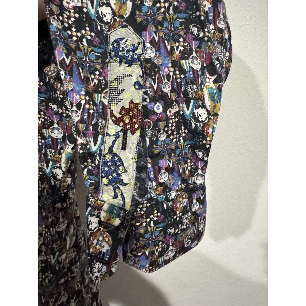 Robert Graham mens shirt embroidered Webb Pattern Geometric EUC Sz XL Classic - Picture 12 of 15